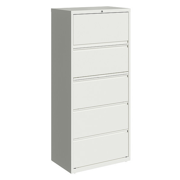 Hirsh 5 Drawer Lateral File Cabinet, White, Legal/Letter 23699