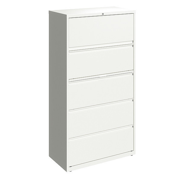 Hirsh 5 Drawer Lateral File Cabinet, White, Legal/Letter 23703