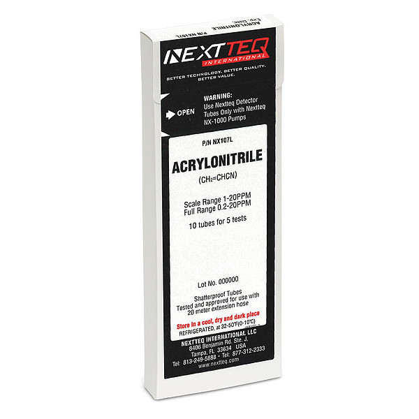 Nextteq Detector Tube, For Acrylonitrile NX107L