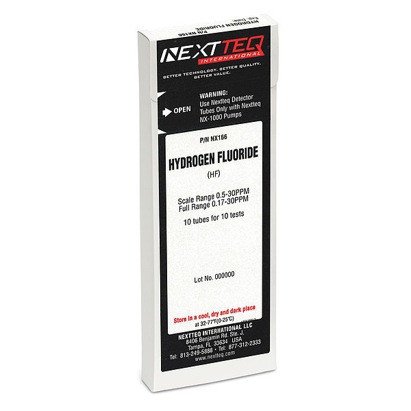 Nextteq Detector Tube, For Hydrogen Fluoride NX166
