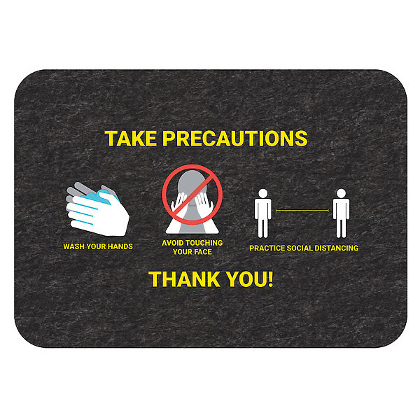 Pig Health Precaution Floor Sign, PK4 GMM21003-BK