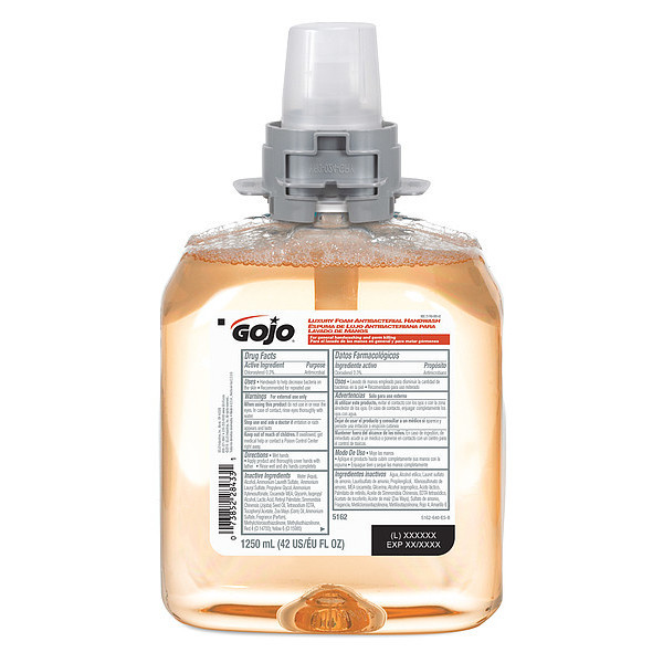 Gojo 1,250 mL Foam Hand Soap Cartridge, 4 PK 5162-04