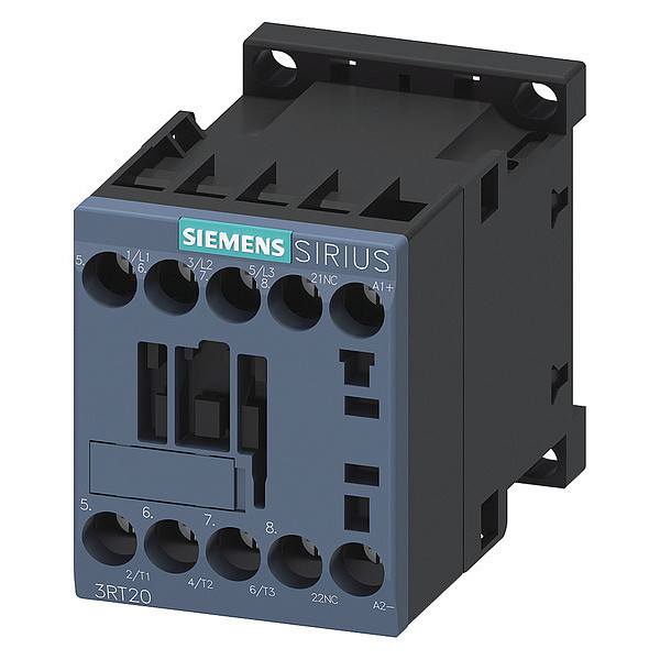Siemens Power Contactor, 3 Poles, 24V DC, 7 A 3RT20151VB42