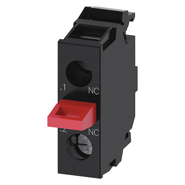 Siemens ContactBlock, Black/Red, 1NC, 22mm, 3SU1 3SU14002AA101CA0