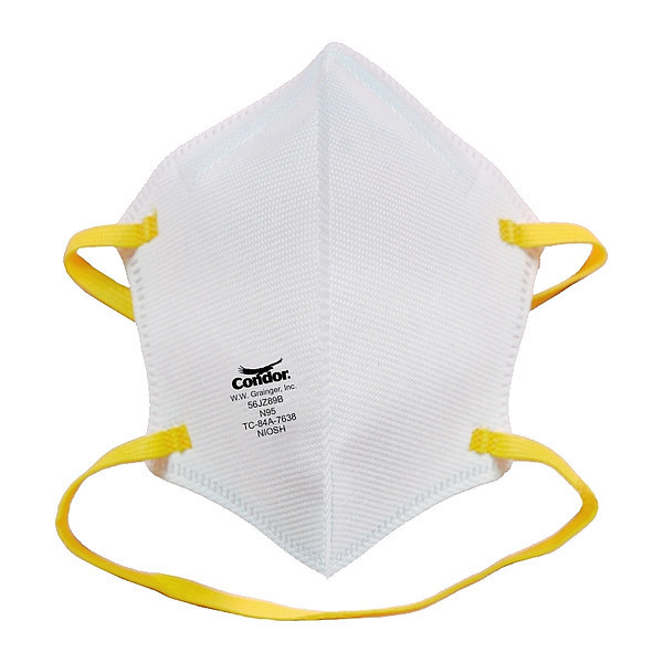 Zoro Select Disposable Respirator, N95, Folded, PK40 56JZ89