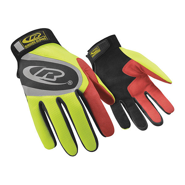 Ringers Gloves Mechanics Gloves, 3XL ( 13 ), High-Visibility Yellow 138-13
