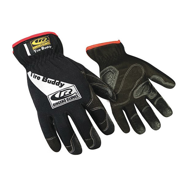 Ringers Gloves Mechanics Gloves, 2XL ( 12 ), Black/Black 103-12