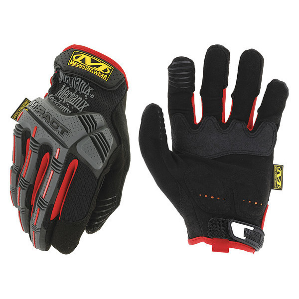 Mechanix Wear Mechanics Gloves, XL, Black/Red, Reinforced, Trek Dry(R)/TPR MPT-52-011