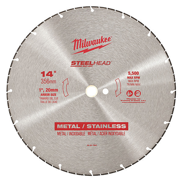 Milwaukee Tool 14 in. STEELHEAD Diamond Cut-Off Wheel 49-93-7840