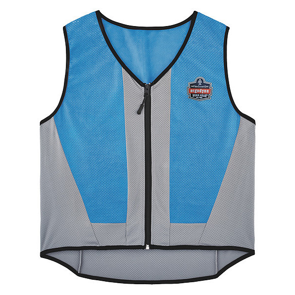 Chill-Its By Ergodyne Cooling Vest, 4 hr. Time, XL Size, Blue 6667