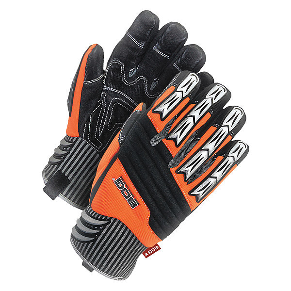 Bdg Mechanics Gloves, XL ( 10 ), Black/Orange 20-1-10690-XL