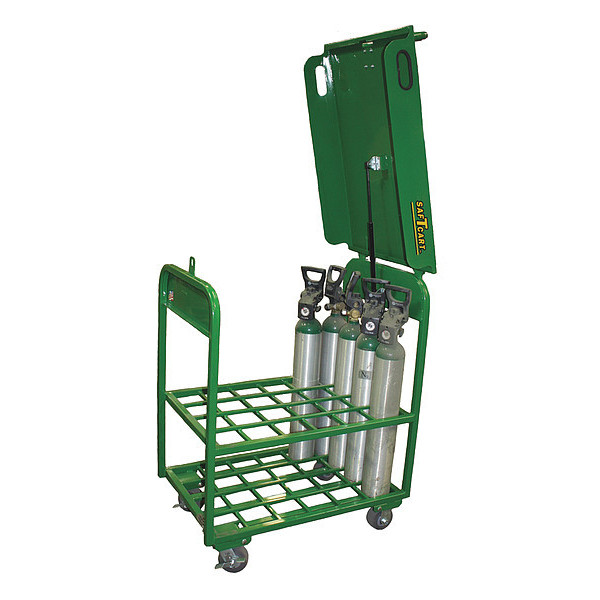 Saftcart Medical Cart, (4) Casters, Lockable Top MDE-24-T