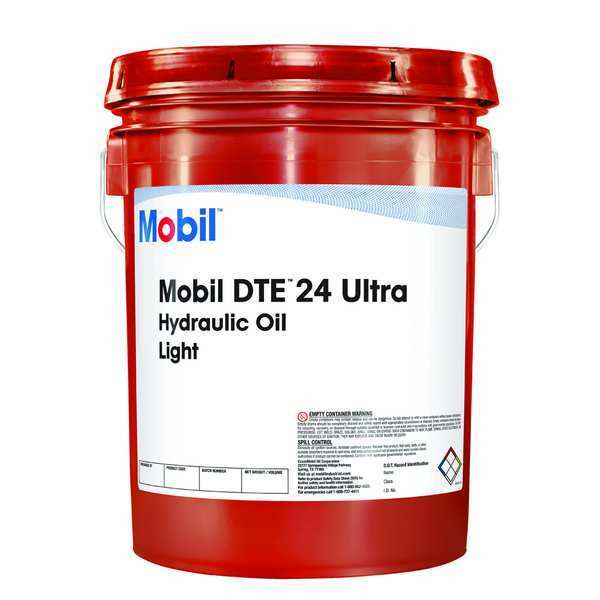 Mobil Hydraulic Oil. Pail, 5 gal, DTE 24 ISO Grade 32 125356
