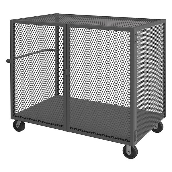 Durham Mfg Cage Truck 2,000 lb Capacity, 38 in W x 66 1/2 in L x 56 1/2 in H, 1 Shelves HTL-3660-DD-95