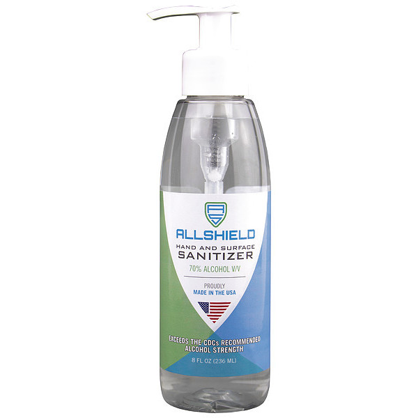 Allshield Hand Sanitizer, 8 oz. Size 2258