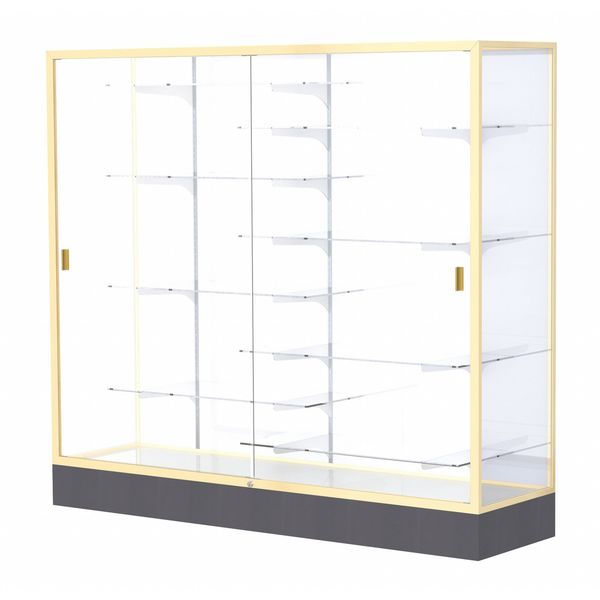 Ghent Colossus Display Case 72x66x20, White, Champange 2606-WB-GD