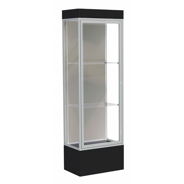 Ghent Lighted Floor Display Case 24x76x20, 12" Base, Bronze 93LFHB-SN-BLK