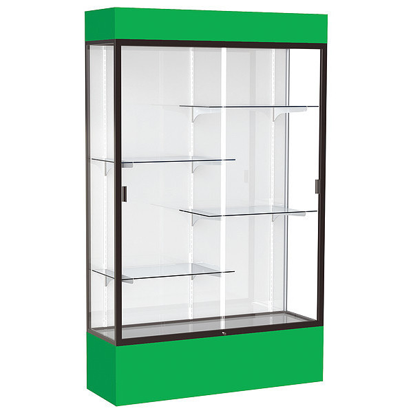 Ghent Lighted Floor Display Case 48x80x16, White 3174WB-BZ-KG