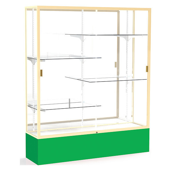 Ghent Spirit Floor Display Case 60x72x16, Mirror, Champange 375MB-GD-KG