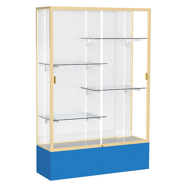 Ghent Spirit Floor Display Case 48x72x16, White, Champange 374WB-GD-RY