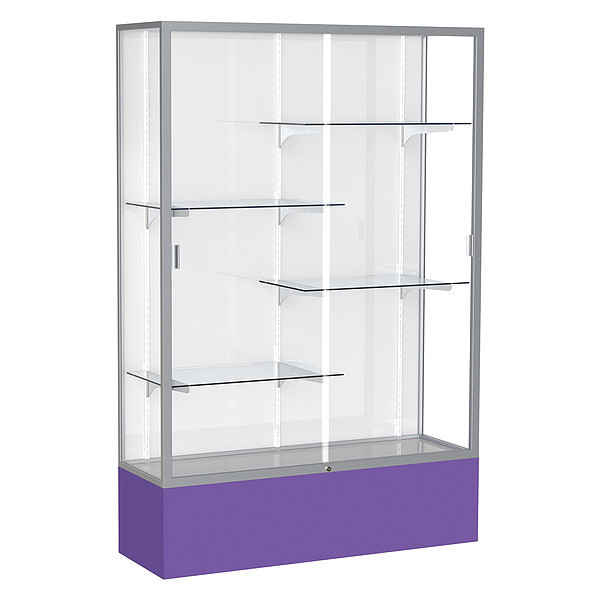 Ghent Spirit Floor Display Case 48x72x16, White, Satin 374WB-SN-PE