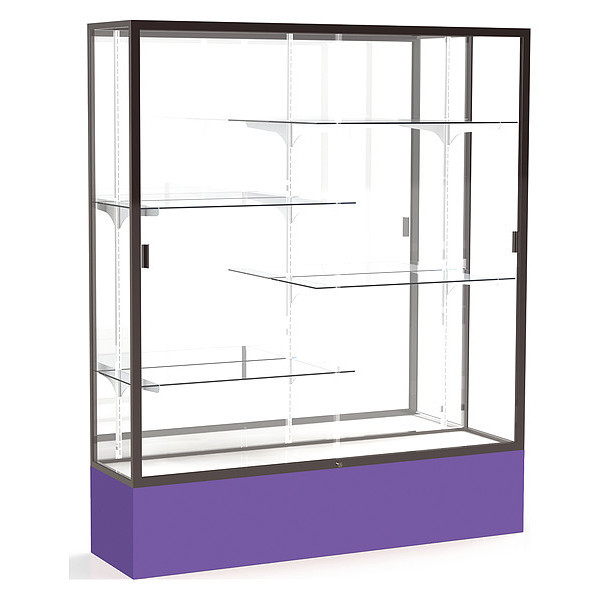 Ghent Spirit Floor Display Case 60x72x16, Mirror, Bronze 375MB-BZ-PE