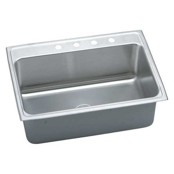 Elkay Sink, Drop-In Mount, 3 Hole, Lustrous Satin Finish DLR3122103