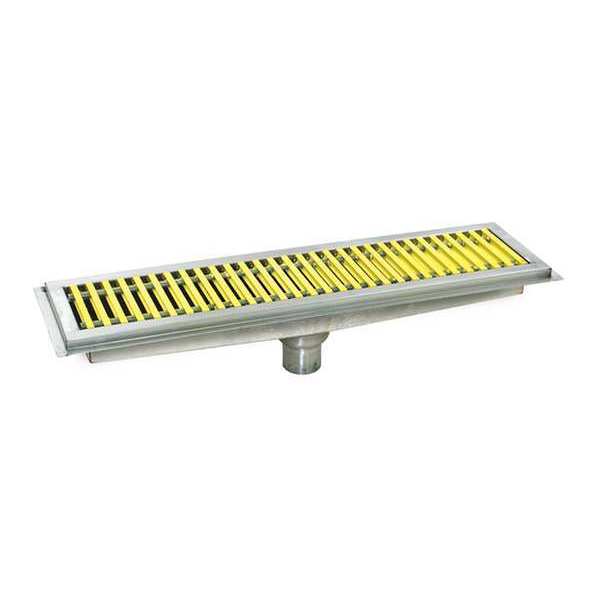 Eagle Group Floor Trough, Fiberglass, Yellw, 18"Wx96"L FT-1896-FG