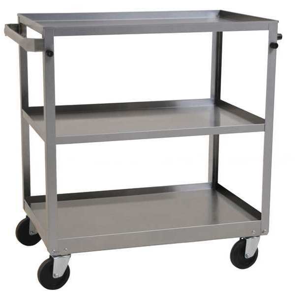 Eagle Group Utility Cart, Stainless Steel, 3 Shelves, 300 lb. UUC-311