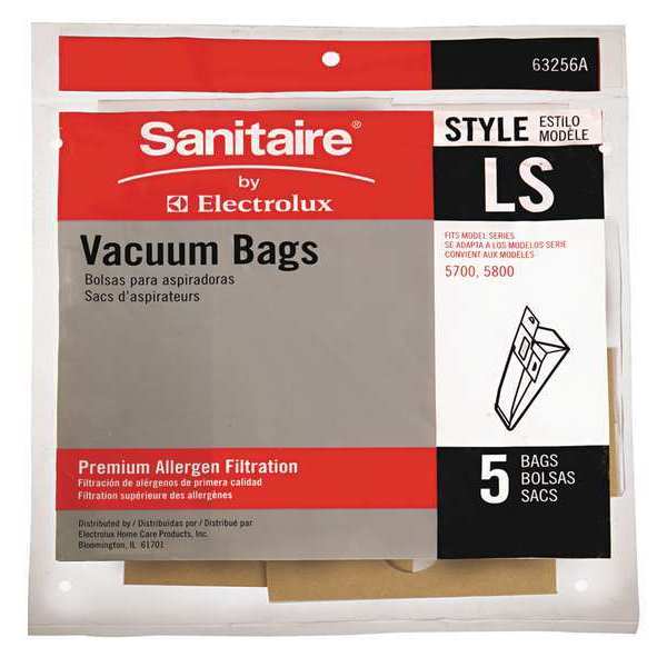 Eureka Upright Vacuum Cleaner Bags, Style Ls, PK5, 5 PK 63256-10