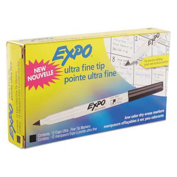 Expo - Low-Odor Dry-Erase Marker, Ultra Fine Point - Black