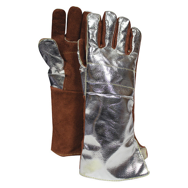 National Safety Apparel Aluminized Gloves, 1,000F, 16-1/2", PR DJXG705165XL-NR
