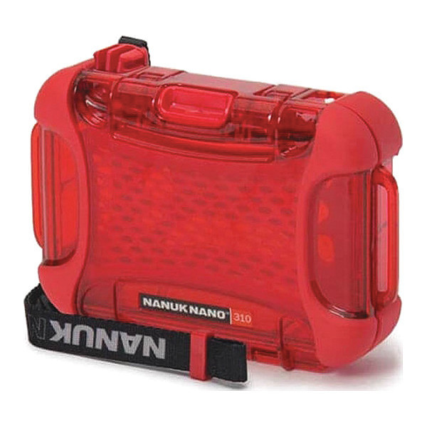 Nanuk Cases Red Micro Case, 5.9"L x 4.3"W x 1.7"D 310-0009