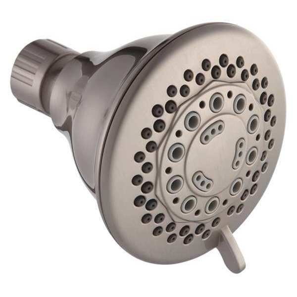 Aquaplumb Showerhead, 5 Function, Satin-Nickel, 3.6" 318997