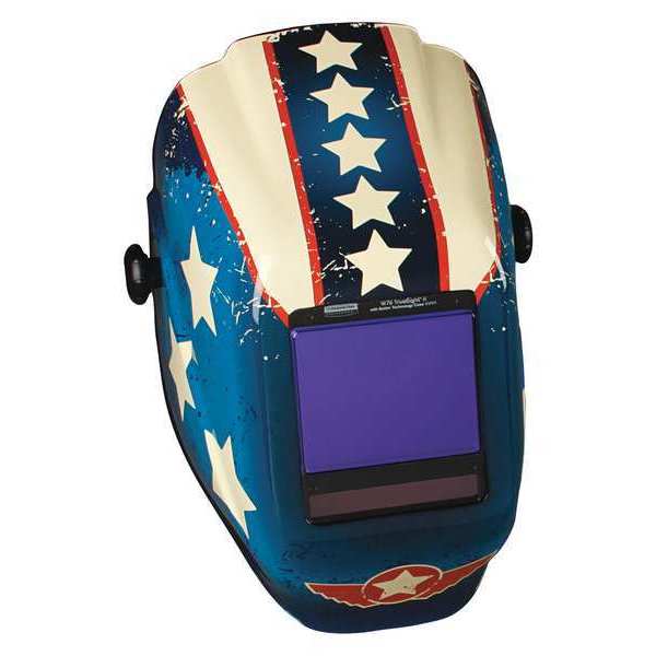 Jackson Safety TrueSight II Auto Darkening Digital Welding Helmet, Shade 5-13, Red/White 46118