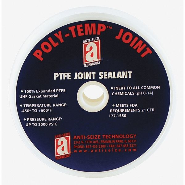 Anti-Seize Technology Joint Sealant, PTFE Gasket, 3/4"X 30ft. 28120