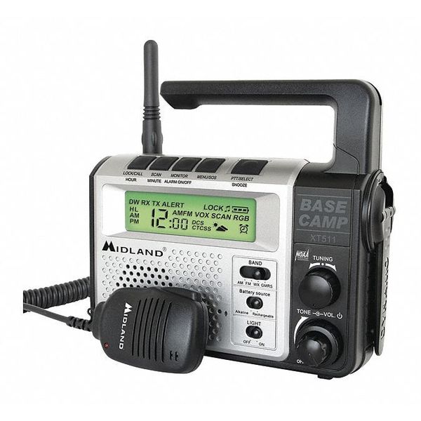 Midland GMRS Emergency Radio, 5-Watt, 22 Channel XT511 Zoro