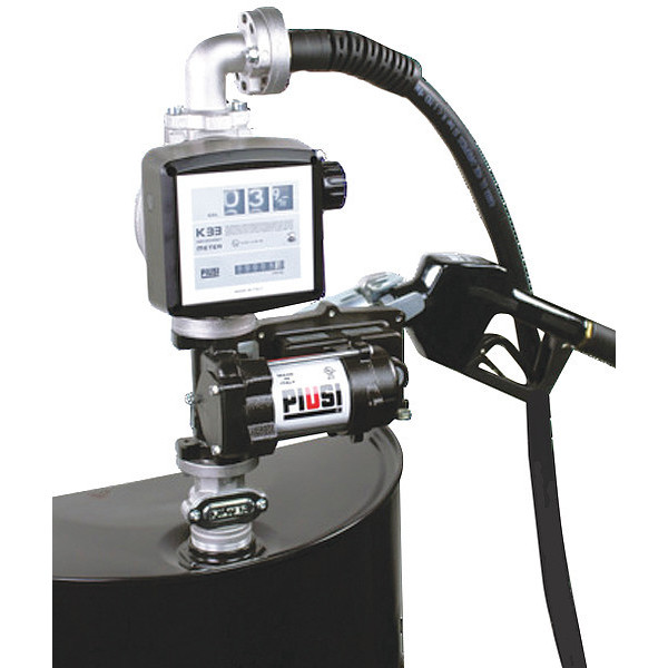 Piusi Usa Fuel Pump Basic Kit, Mnual, Ex65, 12V, 17gpm, 12VDC, 17 Max. Flow Rate , 250W HP, Cast iron F00372540