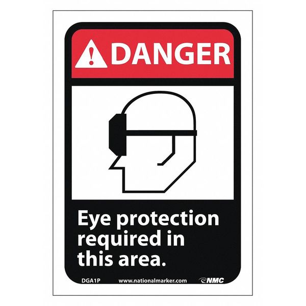 Nmc Danger Eye Protection Required In This Area Sign DGA1P