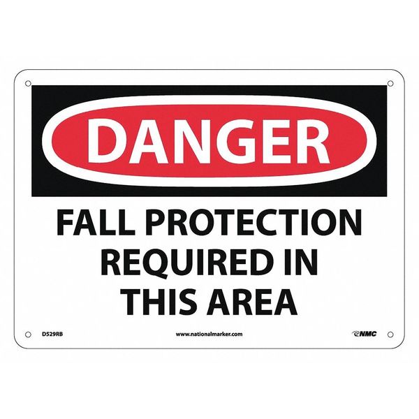 Nmc Danger Fall Protection Required In This Area Sign D529RB