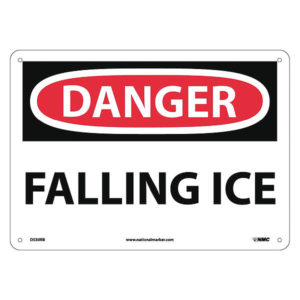 Nmc Danger Falling Ice Sign, D530RB D530RB
