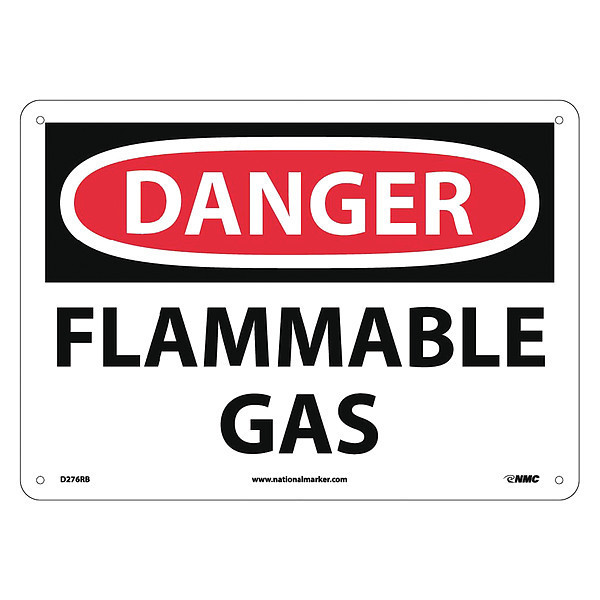 Nmc Danger Flammable Gas Sign, D276RB D276RB