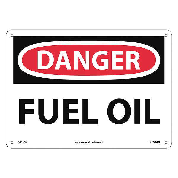 Nmc Danger Fuel Oil Sign, D539RB D539RB