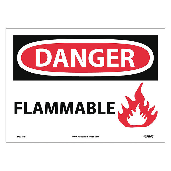 Nmc Danger Flammable Sign, D531PB D531PB
