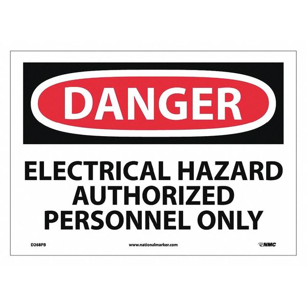 Nmc Danger Hazard Equipment Sign, D268PB D268PB