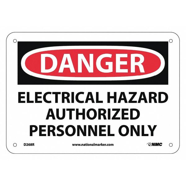Nmc Danger Hazard Equipment Sign, D268R D268R