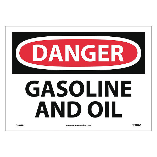 Nmc Danger Gasoline And Oil Sign, D541PB D541PB