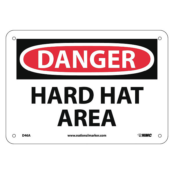 Nmc Danger Hard Hat Area Sign D46A