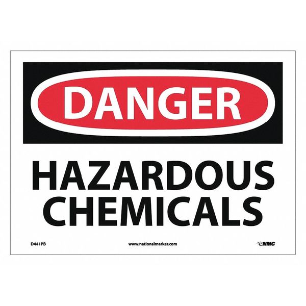 Nmc Danger Hazardous Chemicals Sign, D441PB D441PB