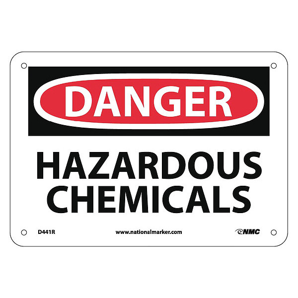 Nmc Danger Hazardous Chemicals Sign, D441R D441R